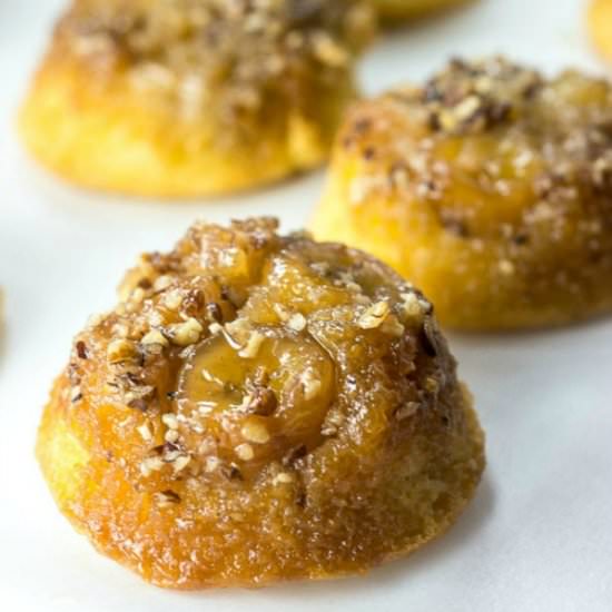 Bananas Foster Upside Down Cupcakes