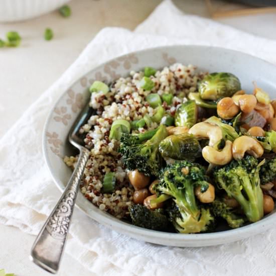 winter veggie teriyaki stir-fry