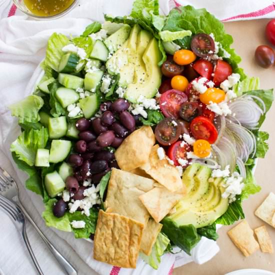 Greek Salad with Avocado
