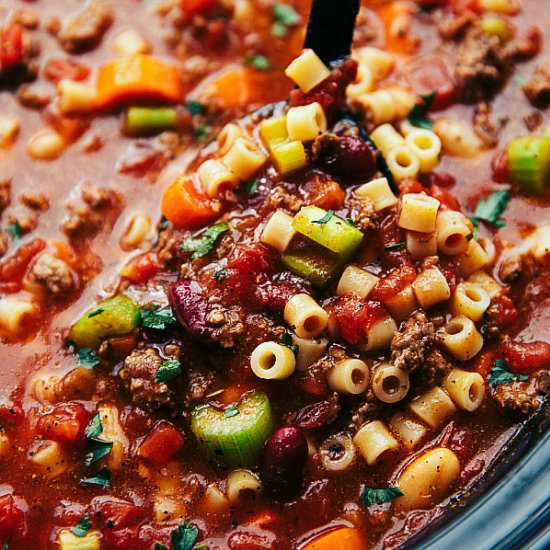 Crockpot Pasta e Fagioli