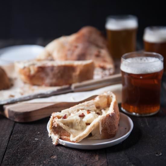 Bacon Beer Cheese Stromboli