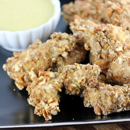 Pretzel Chicken Bites