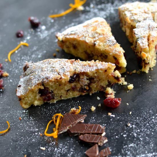 Quick Cranberry Chocolate Cake
