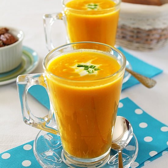 Carrot Soup with Greek Yogurt