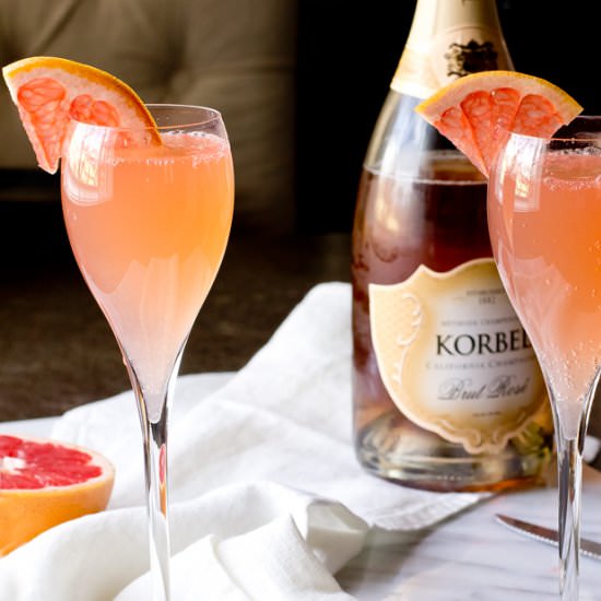 Pink Grapefruit Mimosas