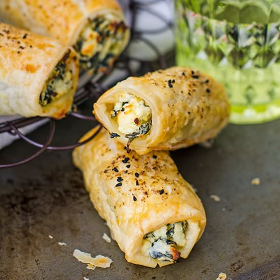 Feta Ricotta Spinach Rolls