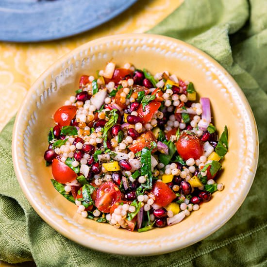 Jewelled giant couscous salad