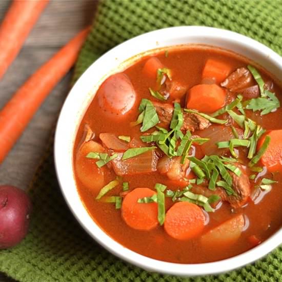 Slow Cooker Vegetable Beef Soup
