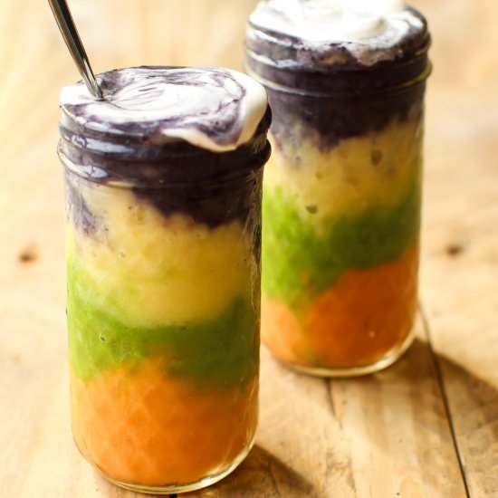 Fruit and Veggie Rainbow Smoothie