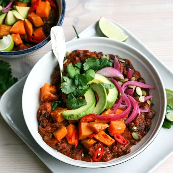 Black Bean Mole Chili