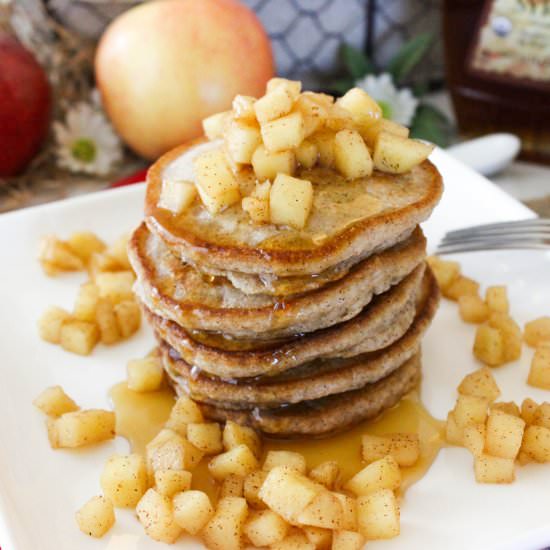 Vegan Apple Spice Pancakes