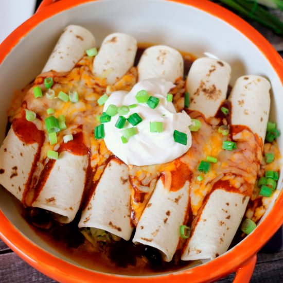 Black Bean & Zucchini Enchiladas