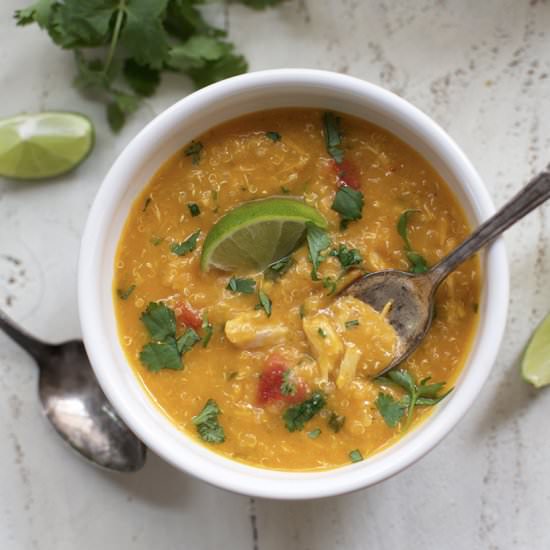 Slow Cooker Butternut Chicken Soup