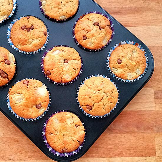 Pear (and Chocolate) Muffins