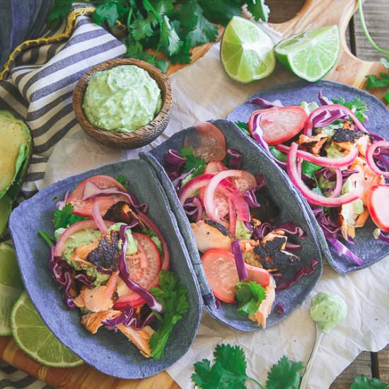 Blackened Salmon Tacos