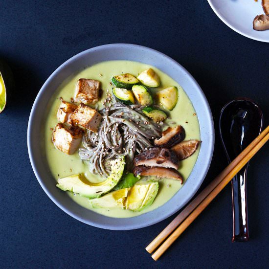 Avocado Coconut Miso Soba Noodles