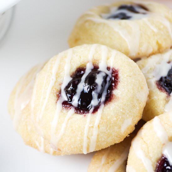 Blueberry Lemon Thumbprint Cookies