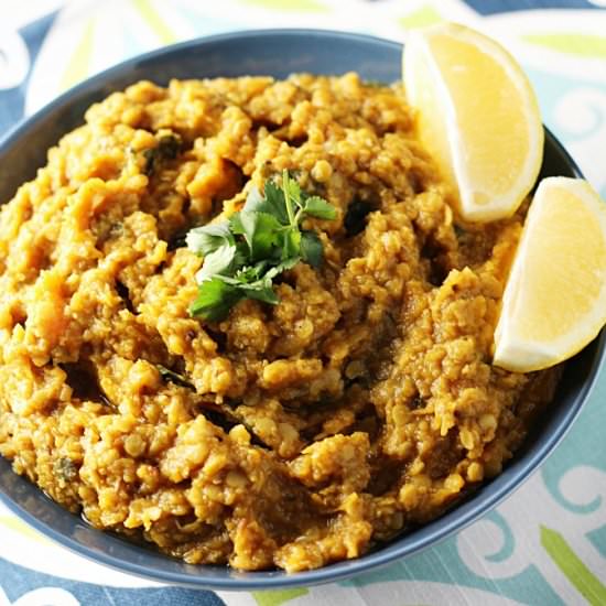 butternut squash & red lentil curry