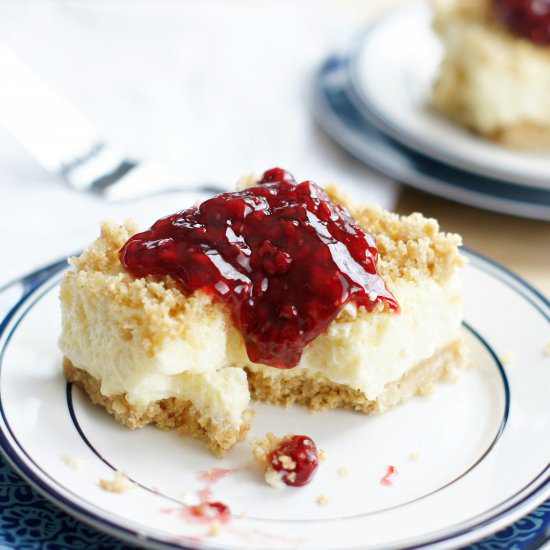 No-Bake Raspberry Cheesecake