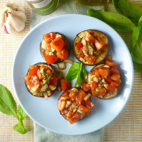 Eggplant Bruschetta (paleo, GF)