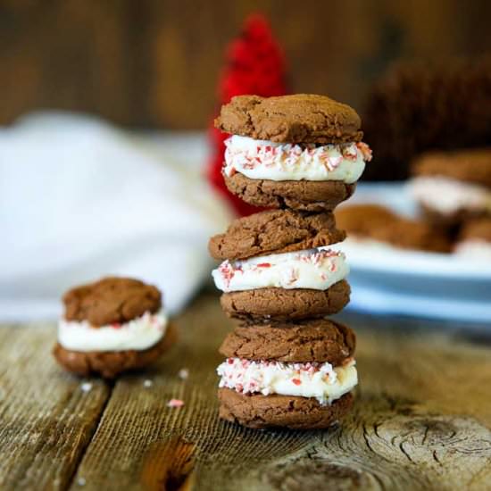 Chocolate Peppermint Stuffed Cookie