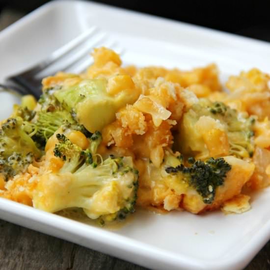 Cheesy Broccoli and Corn Casserole