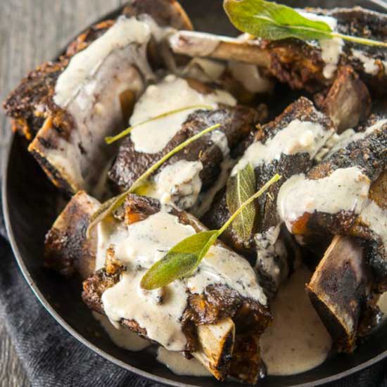 Slow Cooker Sage Butter Short Ribs