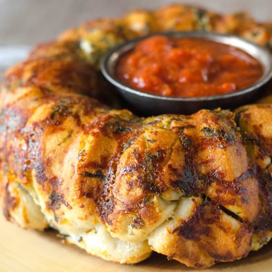 Cheesy Stuffed Spinach Bread
