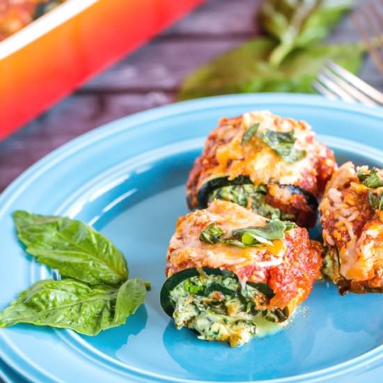 Spinach Zucchini Lasagna Rolls