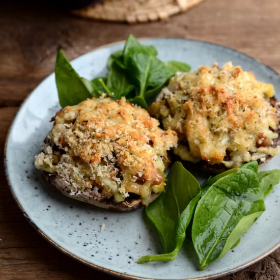 Sausage & Veg Stuffed Mushrooms