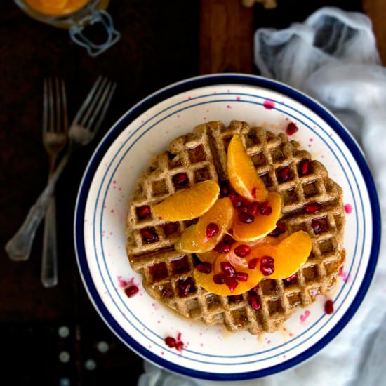 Overnight Waffles with Orange