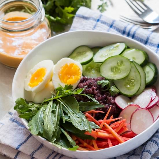 Healthy Black Rice Salad Bowl