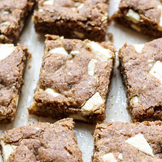 GF White Chocolate Chip Blondies