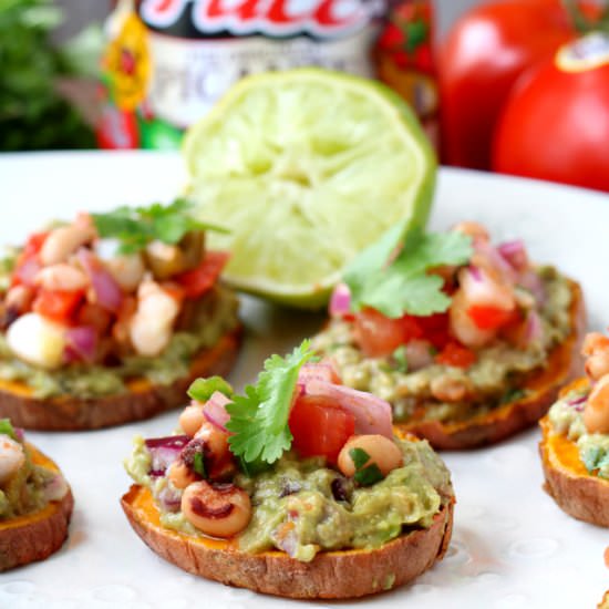 Cowboy Caviar Sweet Potato Bites