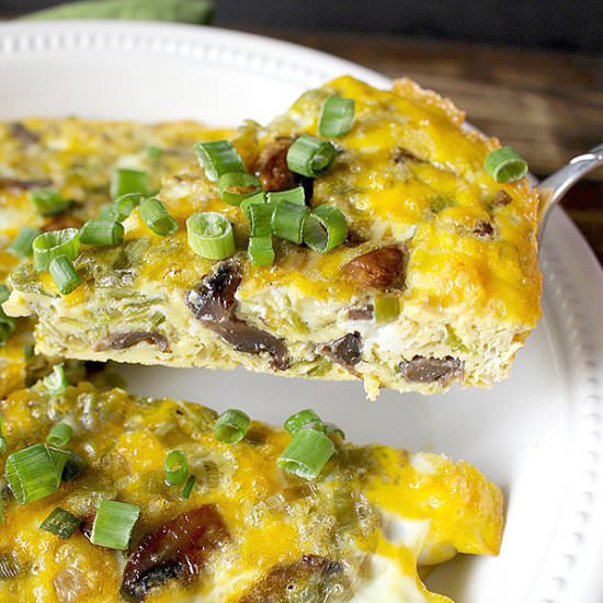 Paleo Mushroom Leek Frittata