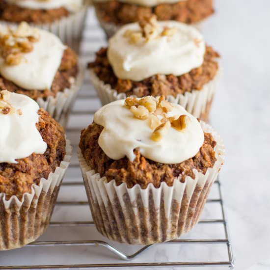 Healthy Carrot Cake Muffins
