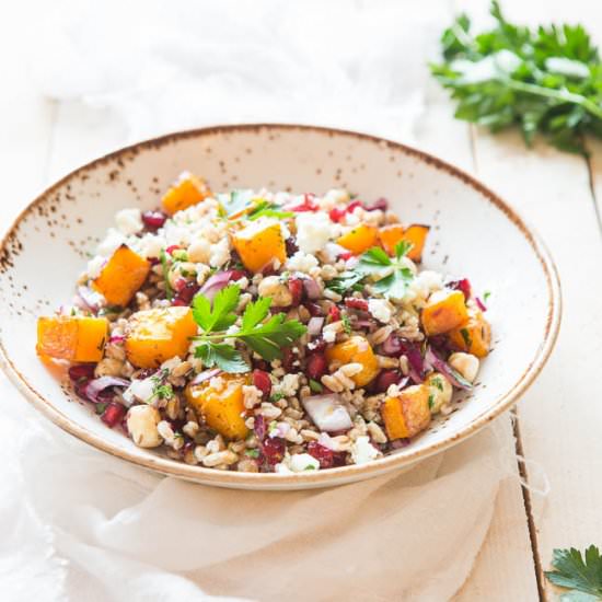 Spelt Salad with Pomegranate