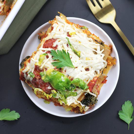 Veggie & Cashew Ricotta Lasagna