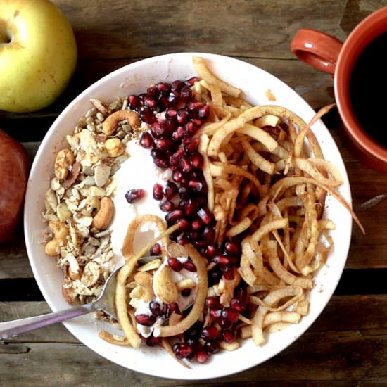 Cinnamon Apple Noodle Yogurt Bowl
