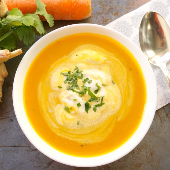 Carrot, Ginger, and Coconut Soup