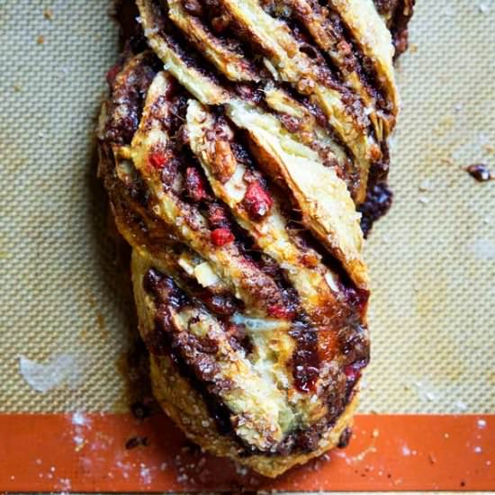 Peppermint Crunch Nutella Bread