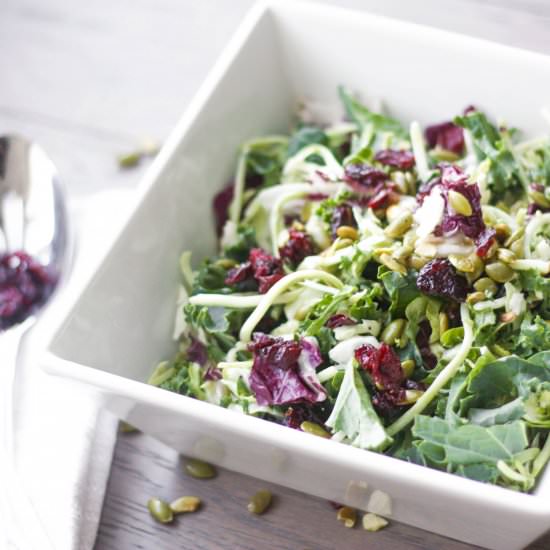Kale Salad with Poppy Seed Dressing