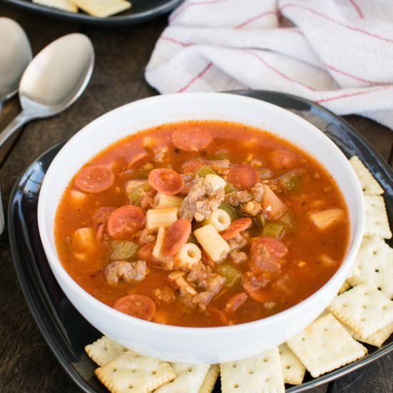 Pizza Minestrone Soup