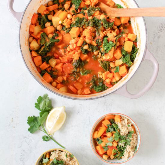 Moroccan Chickpea and Kale Stew