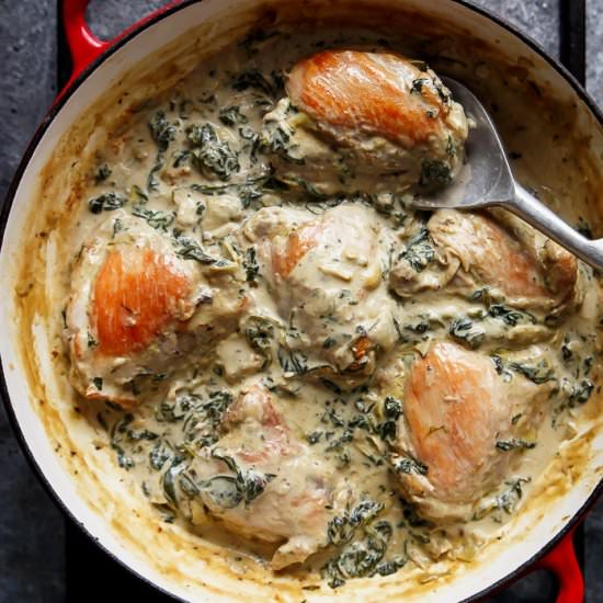 Creamy Spinach Artichoke Chicken