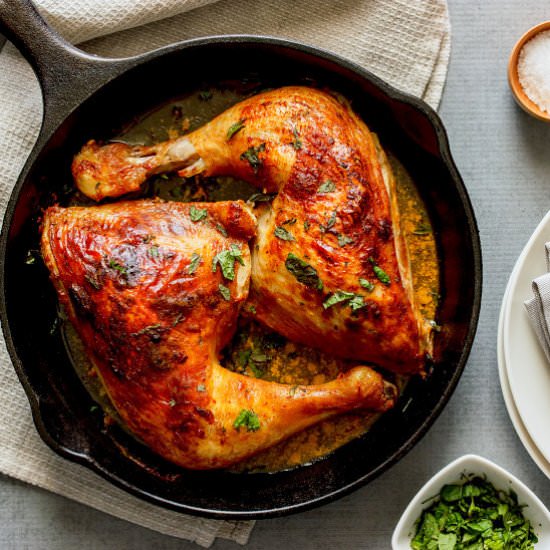 Harissa-roasted chicken Marylands