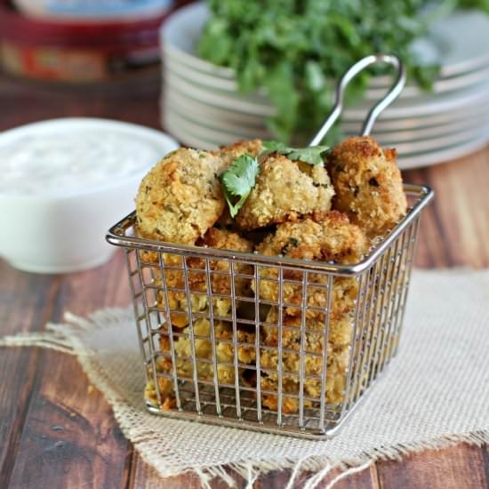 Crispy Potato and Hummus Balls