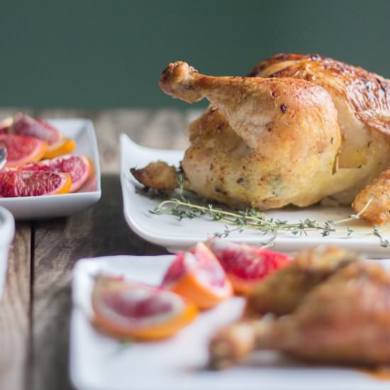Blood Orange Thyme Roasted Chicken