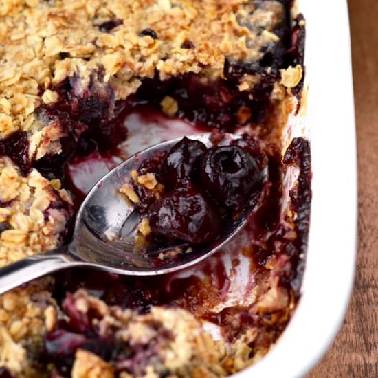 Vanilla Cherry Crisp