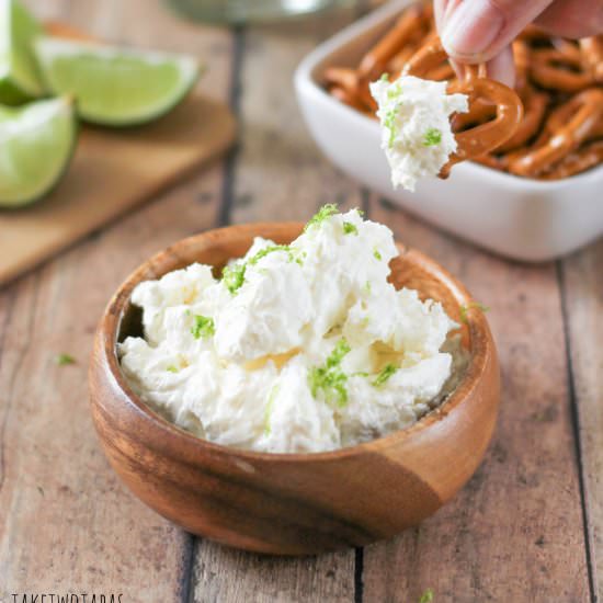 Margarita Dip with Salted Pretzels